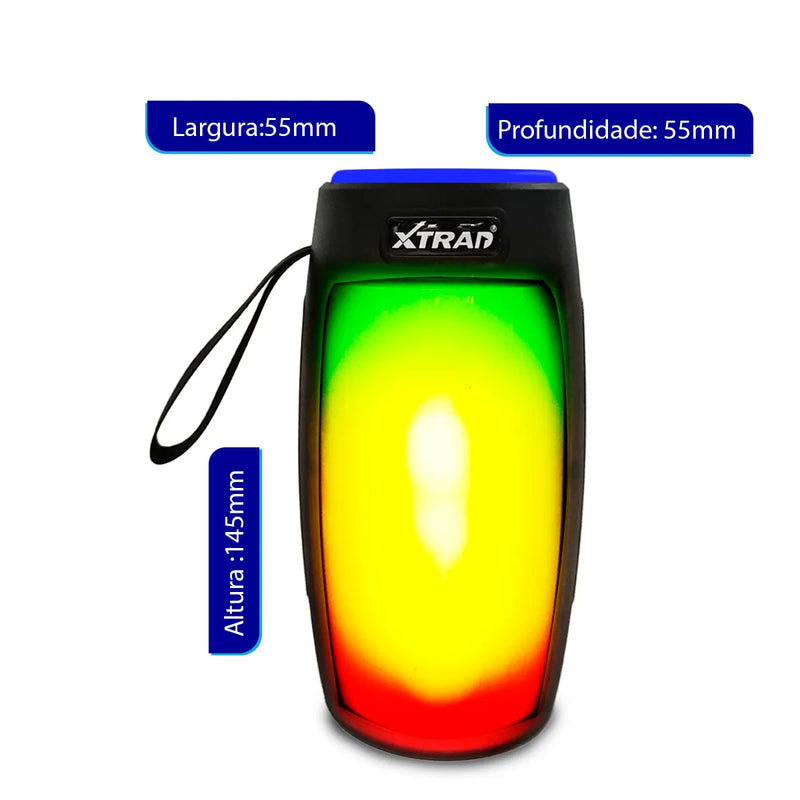 Caixa de Som Bluetooth Portátil com Luz RGB TWS