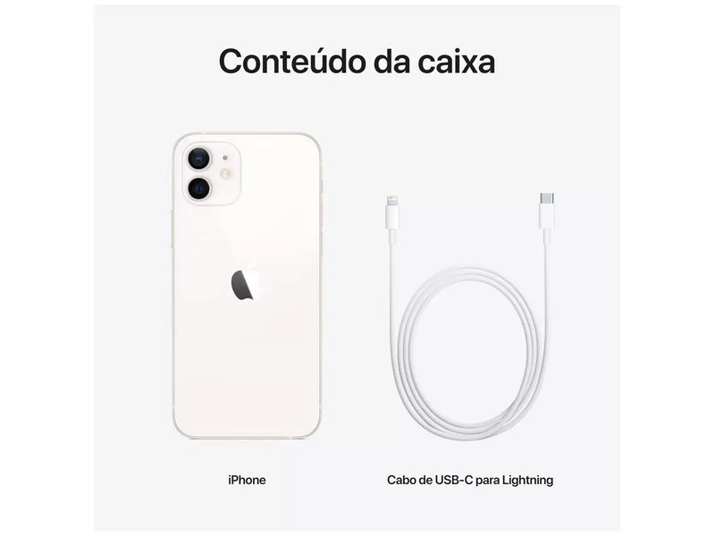 Apple iPhone 12 128GB Branco Tela 6,1” 12MP iOS-Mafra Express™