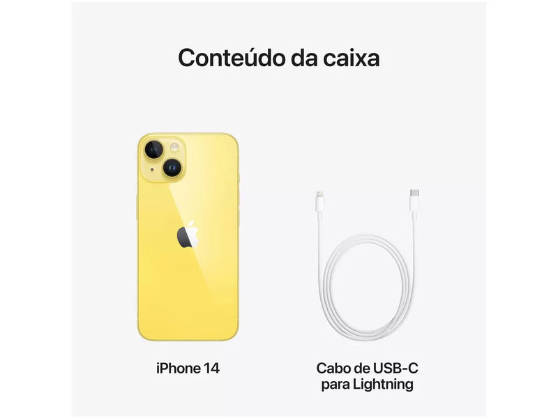 Apple iPhone 14 256GB Amarelo 6,1" 12MP iOS 5G-Mafra Express™