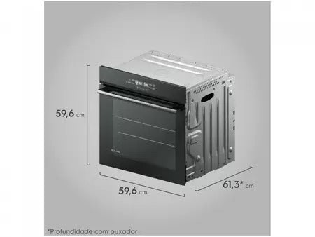 Forno Elétrico de Embutir Electrolux de Convecção - com Dourador 80L