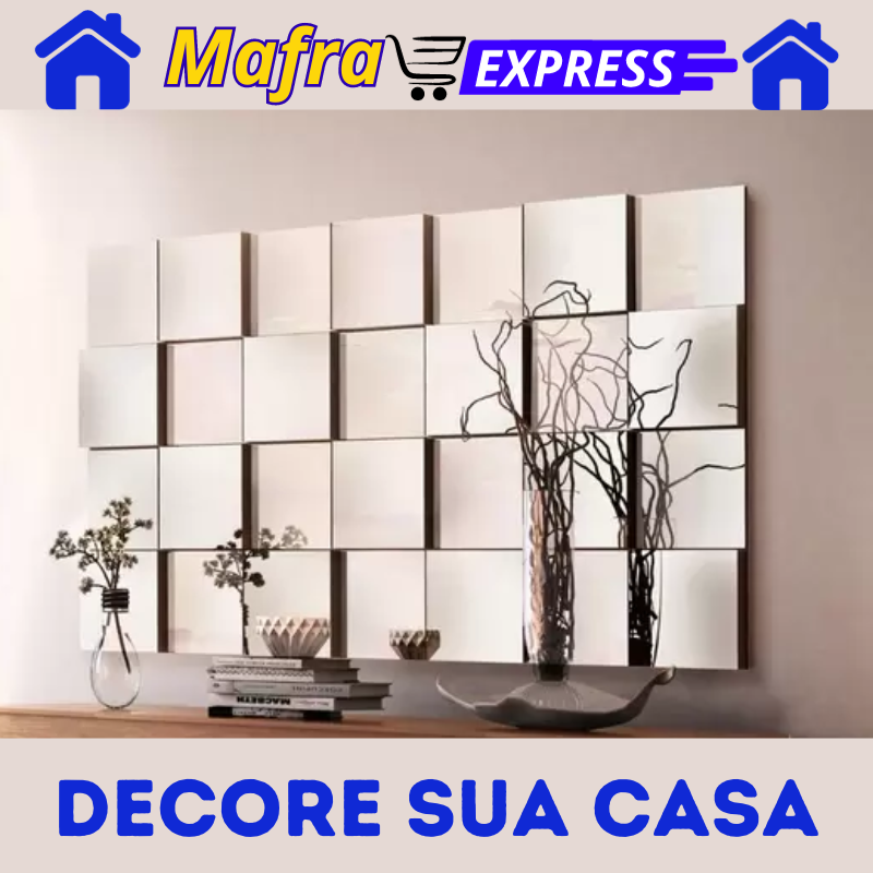 Espelho Decorativo 3D 105x60cm Liverpool Para Sala Quarto e Cozinha-Mafra Express™