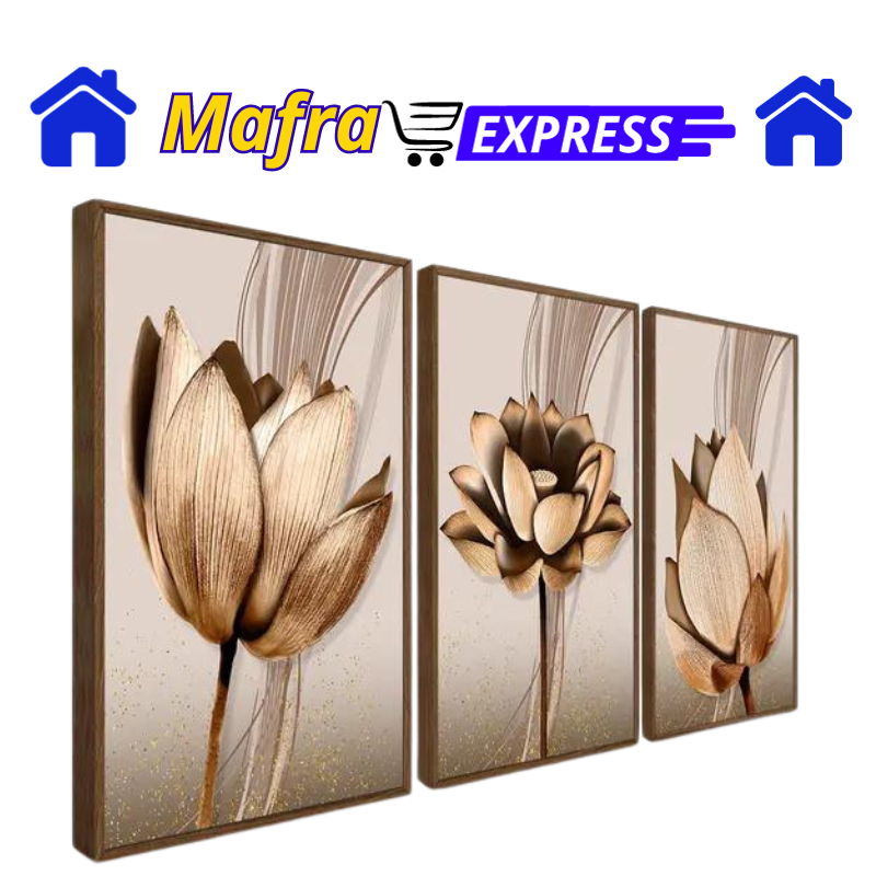 Quadro Decorativo Sala Quarto Flor Cobre-Mafra Express™