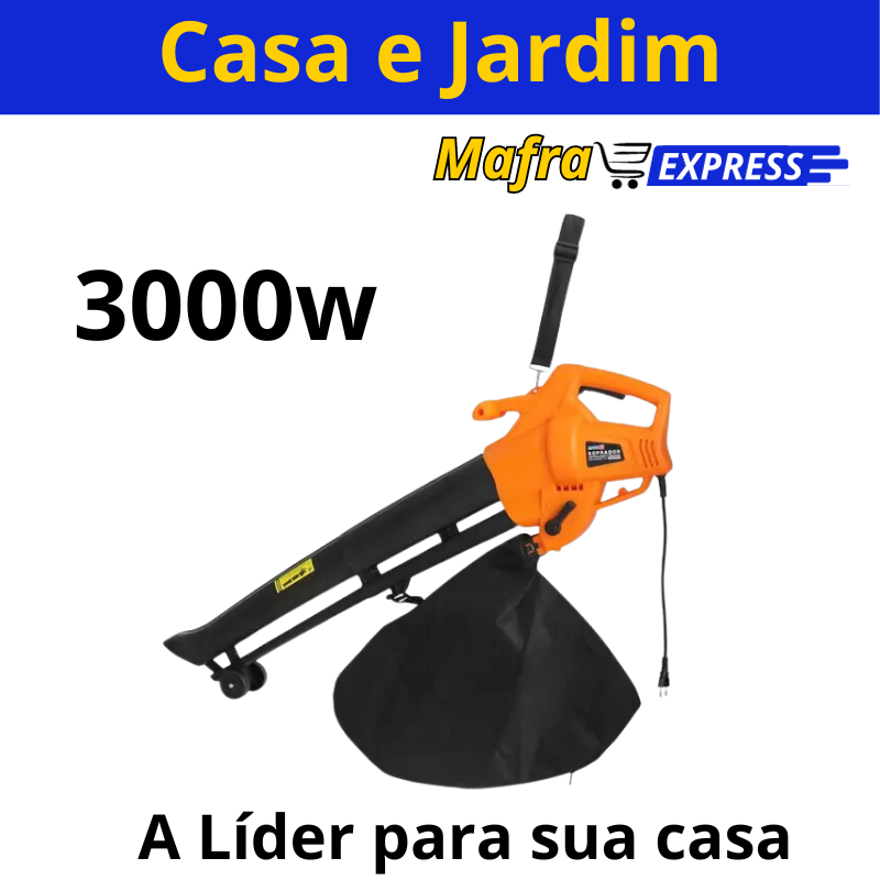 Soprador Aspirador de Folhas Elétrico 3000W 110V FORTGPRO-Mafra Express™