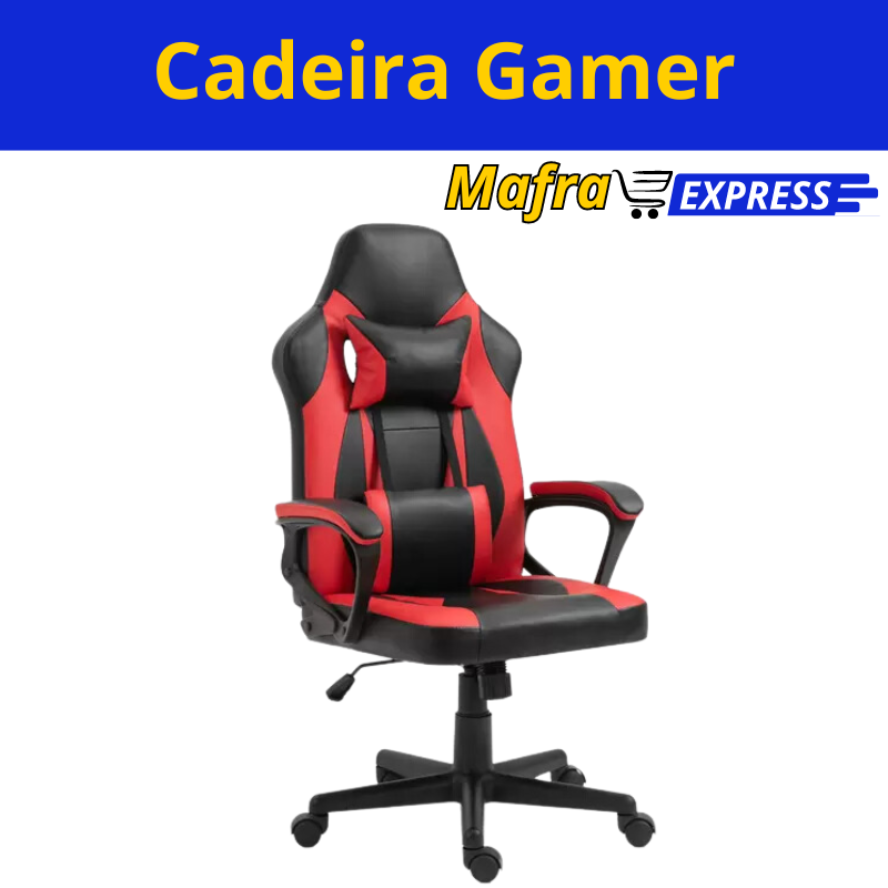 Cadeira Gamer Otello Preto e Vermelho-Mafra Express™