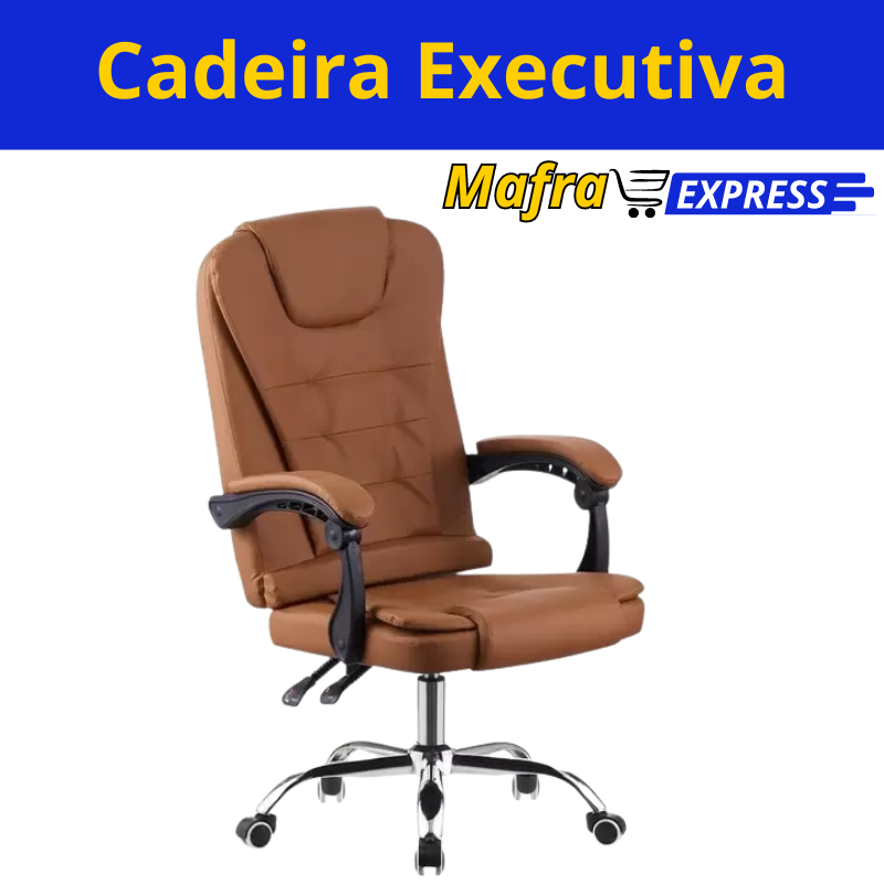 Cadeira de Escritório Presidente Base Cromada-Mafra Express™