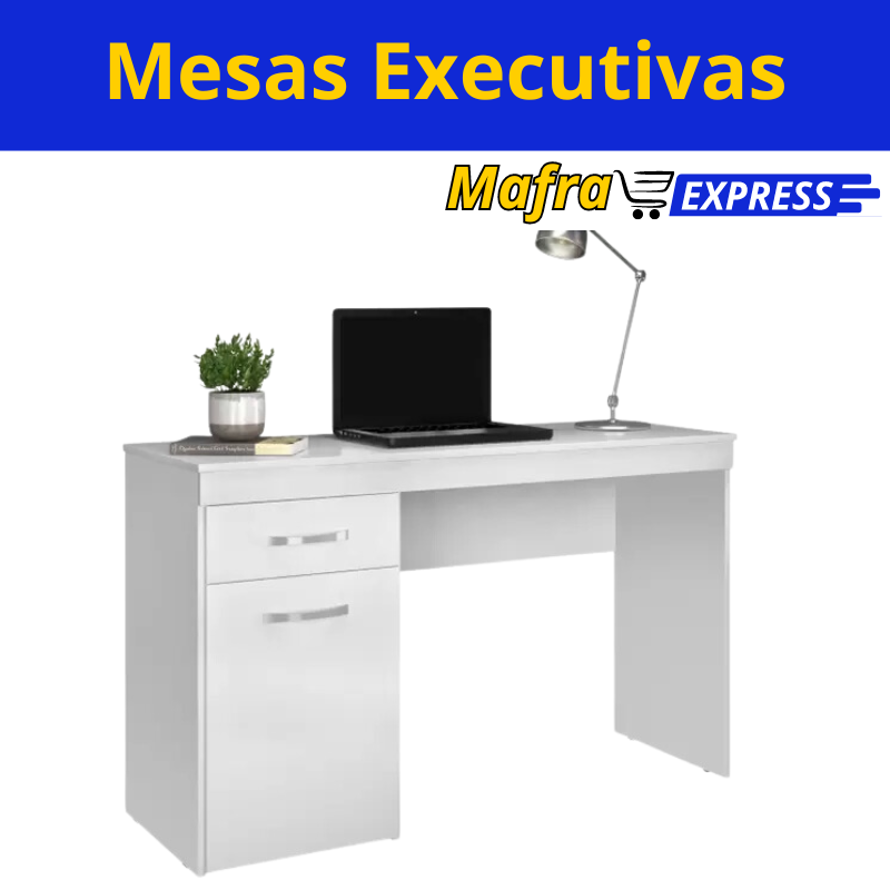 Escrivaninha 120cm 1 Porta 1 Gaveta-Mafra Express™