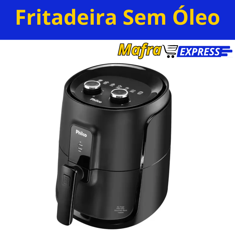 Fritadeira Elétrica sem óleo/Air Fryer Philco Preto 4,3L com Timer-Mafra Express™