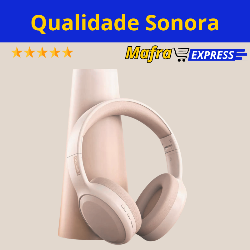 Fones de ouvido Headset Lenovo TH30  Bluetooth 5.3-Mafra Express™