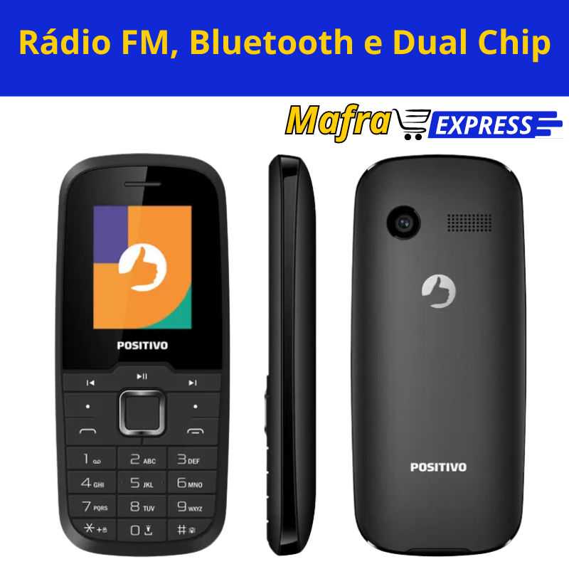 Celular Positivo P26 Dual Chip 32MB 2G Rádio FM Bluetooth-Mafra Express™