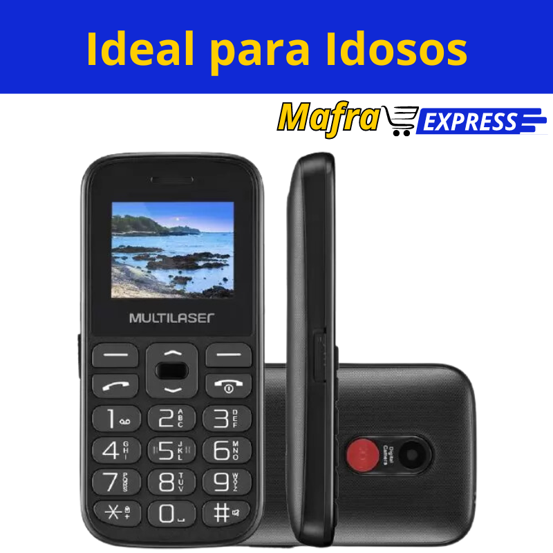 Telefone Celular P/ Idoso Vita Multilaser P9048 Mp3 Radio~-Mafra Express™