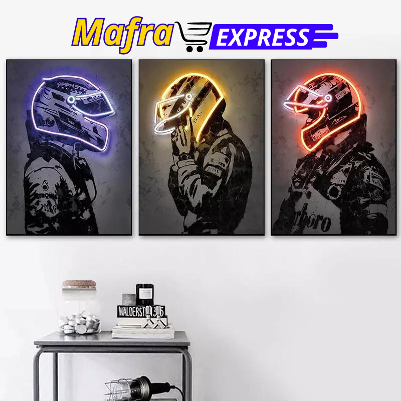 Quadro Decorativo Formula 1 Neon Automotivo-Mafra Express™