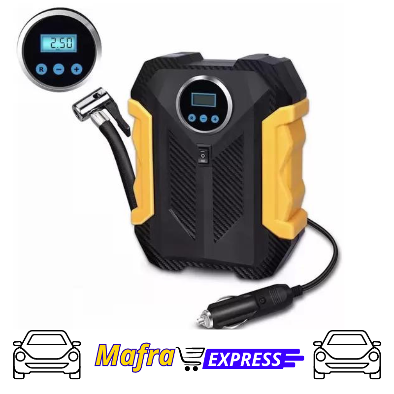 Calibrador De Pneus Portátil 12 Volts Digital Compressor Ar-Mafra Express™