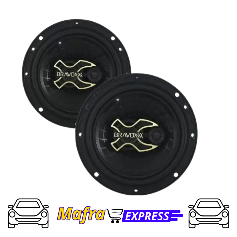 Auto Falante Triaxial Bravox 6 Polegadas B3x60 Gold 200w Par-Mafra Express™