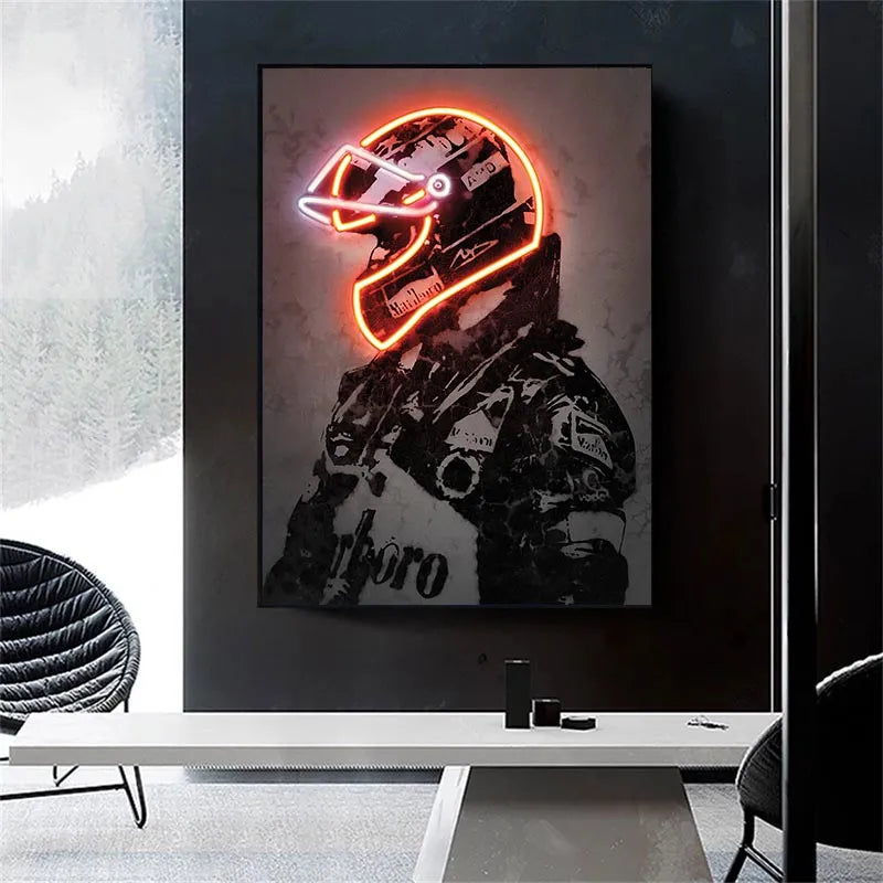 Quadro Decorativo Formula 1 Neon Automotivo-Mafra Express™