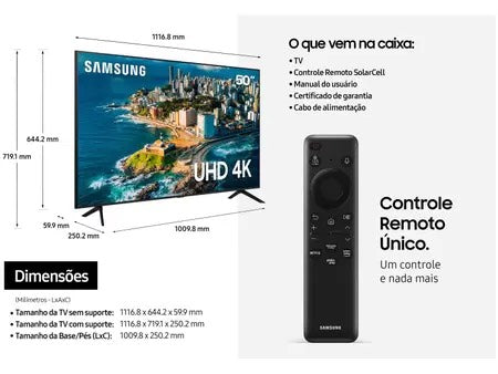 Smart TV 50” UHD 4K LED Samsung- Wi-Fi Bluetooth Alexa 3 HDMI-Mafra Express™