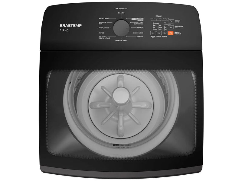 Lavadora de Roupas Brastemp 13kg Cesto Inox  12 Programas de Lavagem Preta-Mafra Express™