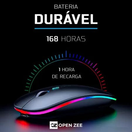 O Mouse Sem Fio 2.4ghz Optico Recarregável Gamer